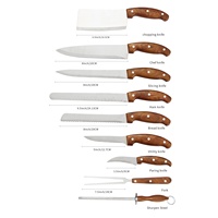 Lot de 25 couteaux de style égyptien en acier inoxydable avec étui en cuir, ustensiles de barbecue, couteau à jambon – Promotion usine, vente en gros