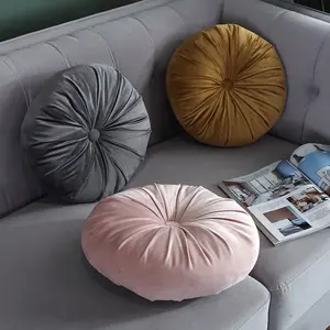 Декоративная круглая подушка для дивана LISO в европейском стиле из 100% полиэстера