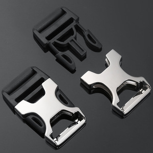 Alloy Side Release Buckle 25mm Silver Black Durable Bag Accessories <b>Backpack</b> <b>Strap</b> Adjustment Buckle - Product Image 3