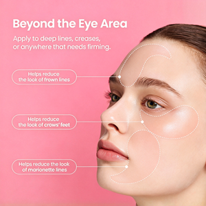 Patchs de masque hydrogel cristallin au collagène rose et ADN de sodium pour le contour des yeux, hydratants et à la niacinamide - Product Image 5