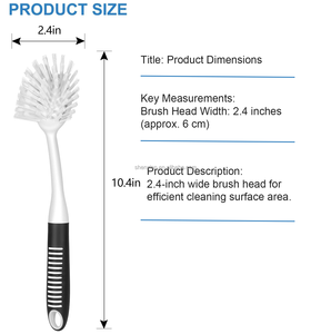 Tiefenreinigungs-Babyflaschenbürsten-Set mit Nylonborsten, antibakteriellem Kunststoffgriff – umweltfreundliche 360°-Rotations-Spülbürste mit langem Griff - Product Image 2