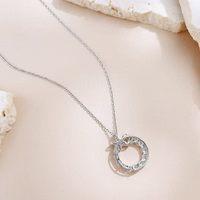 Collana con Pendente in Oro Bianco 18K con Diamante Coltivato in Laboratorio, Goccia Starlight, Elegante, Regolabile, Gioiello Raffinato da Donna, Charm Delicato