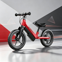 Vélo électrique d'équilibre pour enfants 100W 24V, pour la conduite en extérieur et au parc, avec mode de sécurité à limite de vitesse et longue autonomie