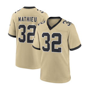 Maillots de football de la Nouvelle-<span class=keywords><strong>Orléans</strong></span> de haute qualité en gros, 12 Chris Olave, 32 Tyrann Mathieu, 22 Rashid Shaheed, 41 Alvin Kamara, cousus - Product Image 5