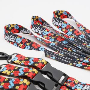 Custom Polyester Lanyard Heat Transfer Printing Logo Event Conference Breakaway <b>Buckle</b> Retractable Reel Strap Lanyard - Product Image 4