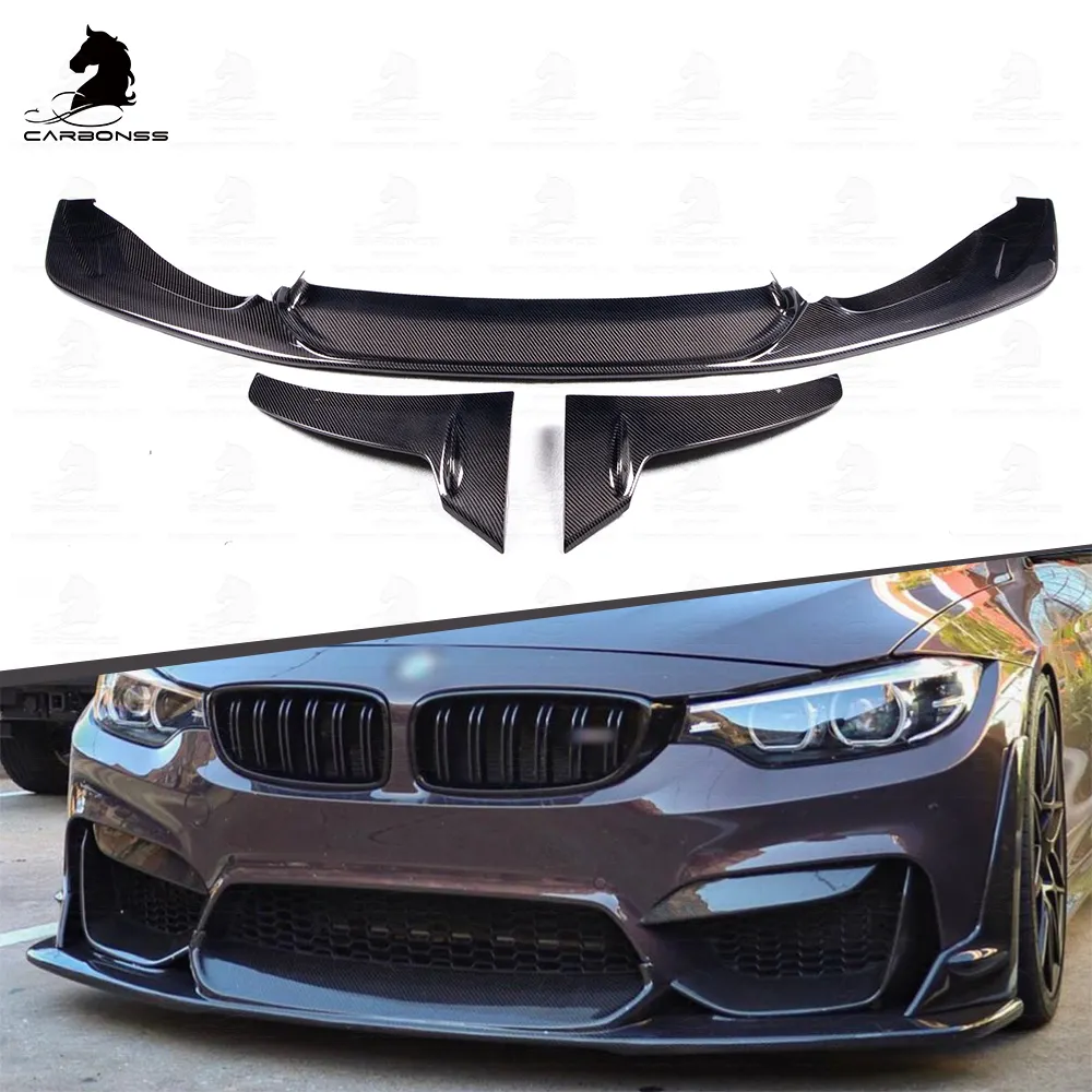 Lt Phong Cách Phía Trước Bumper Spoiler F8X Carbon Phía Trước Môi Cho BMW F82 F83 M4 Coupe F80 M3 Sedan 2015- 2019