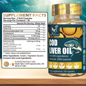 프리미엄 냉간 압착 대구 간 오일 소프트겔 모든 연령대를위한 관절 관리 보충 뇌 기능 지원 - Product Image 6