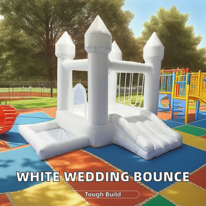 Casa de Brinco Inflable Blanca para Jardín, de Tela Oxford 420D+840D, Fácil de Instalar, Capacidad para 3 Personas, Capacidad Máxima de 135 kg - Product Image 5