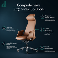 Chaise de bureau électrique ergonomique en cuir PU véritable, réglage multifonction, pivotante, chaise de patron pour PDG, directeur, bureau de luxe