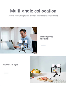 Le dernier matériau ABS LED lumière de remplissage avec microphone Portable Anti-secousse support de photographie de téléphone portable - Product Image 5