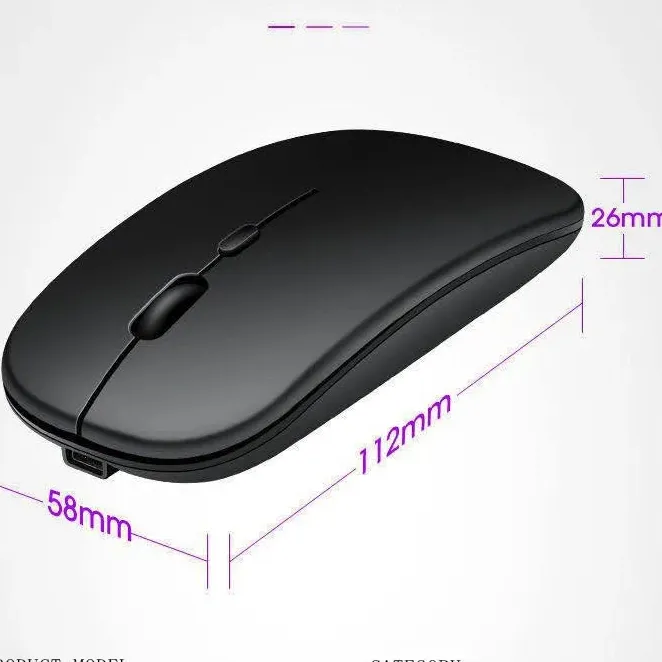 Mouse nirkabel 2023 GHZ hitam ergonomis, Mouse nirkabel komputer PC murah, Mouse kantor 2.4GHZ FV-W309S