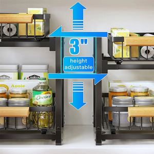 Nouveau 2025 – Étagère de rangement à 2 niveaux pour sous-évier de cuisine, panier coulissant et tiroir de rangement pour cuisine - Product Image 5