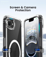 Coque de charge sans fil magnétique forte pour iPhone 17 16 16E Pro Max 16 + Plus coque rigide hybride transparente en Silicone TPU PC