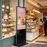 Écran LCD tactile capacitif multi-touch sur pied, tout-en-un, pour kiosque interactif en centre commercial