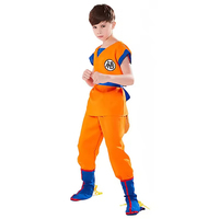 En gros Anime Enfants Jeu De Rôle Performance Ensembles Enfants Orange 2PCS Cosplay Tenues Dessin Animé Dragon Garçons Costumes