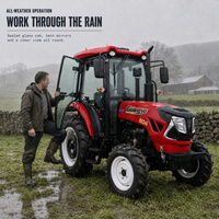 Tracteur robuste de 80 CV avec cabine climatisée et boîte de vitesses à douze rapports pour les unités agricoles commerciales