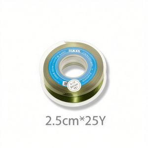 ริบบิ้นผ้าซาตินอิลัน 2.5 ซม. 25 หลา สีเขียวทหาร D-21 - Product Image 2