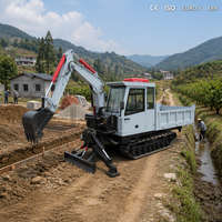 Excavatrice sur chenilles de 5 tonnes, camion benne diesel pour le transport agricole et sur terrains accidentés