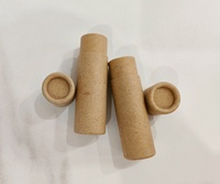 Baume à lèvres rond bio premium, emballage en tube de papier écologique, biodégradable et recyclable, estampage à chaud pour une protection contre l'humidité
