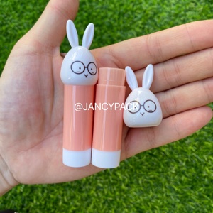 JANCY PACK 4g PP coniglio carino tubi di rossetto rosa bastoncino rossetto imballaggio all'ingrosso per bambini ragazze balsamo per le labbra contenitore - Product Image 5