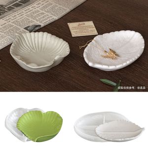 Bladeren Vorm Siliconenhars Mal Sieradenplaat Kaarsenhouder Mal Bladeren Vormen Mallen voor Beton Opslag Kunst Ambacht Cadeau Huisdecoratie - Product Image 1