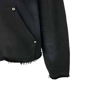 Finch garmen disesuaikan 430 Gsm Hoodie uniseks longgar kebesaran katun polos berat Hoodie hitam dengan ritsleting - Product Image 2