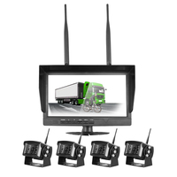 Système de caméra de recul sans fil 10 pouces avec écran divisé, 4 canaux 720P/1080P HD pour camions/trains, étanche IP68 et vision nocturne IR