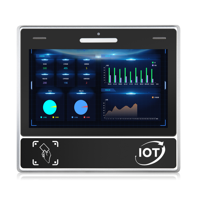 11.6 Inch Smart Factory Touch Screen Computer Work Station Built-in NFC HD Camera Wifi 4G LED Warning Light Industrial Panel PC