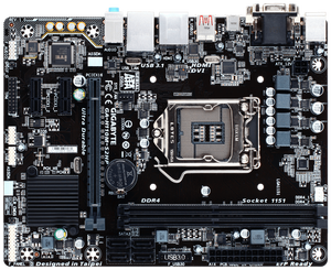 لوحة أم جديدة من جيجابايت H110M-S2PH لمعالجات إنتل LGA1151 للحواسيب المكتبية، الجيل السادس/السابع، منفذ HDMI، ذاكرة DDR4 مزدوجة تصل إلى 32 جيجابايت، بحجم <span class=keywords><strong>M</strong></span>-ATX - Product Image 6