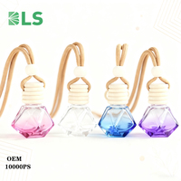 Bouteille de parfum 8ml Désodorisant de voiture Bouteille de diffuseur de parfum suspendu en verre avec bouchon en bois