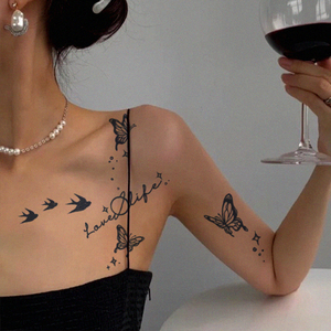 <span class=keywords><strong>Tatouage</strong></span> semi-permanent réaliste et simple, aspect naturel bleu foncé, motif <span class=keywords><strong>jaguar</strong></span>, style européen - Product Image 3