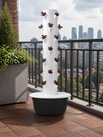 Kit de jardinage hydroponique en tour, 28 trous, système de pompe à eau automatique, jardinière pour légumes d'intérieur et d'extérieur toute l'année