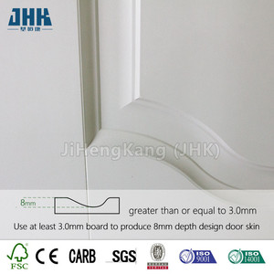 Panneau de porte intérieure moderne JHK-S04 blanc lisse à 2 panneaux <span class=keywords><strong>Santa</strong></span> <span class=keywords><strong>Fe</strong></span> et planche de revêtement pour salle de bain et hôtel - Product Image 2