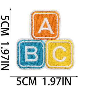 À la mode petit patch de broderie fer sur bébé vêtements mignon bleu body salive sac petit patch brodé pour chapeau enfants - Product Image 4