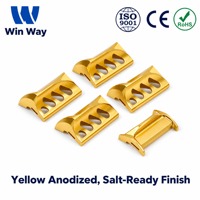 Pièces de pêche en aluminium anodisé jaune WinWay, composant de support usiné sur mesure, OEM