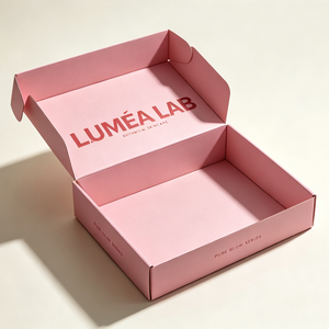 Custom Self-locking Kraft Corrugated Mailer <b>Box</b> Packaging for Cosmetic Skincare Logo Printing Matte Lamination Wholesale - Product Image 1