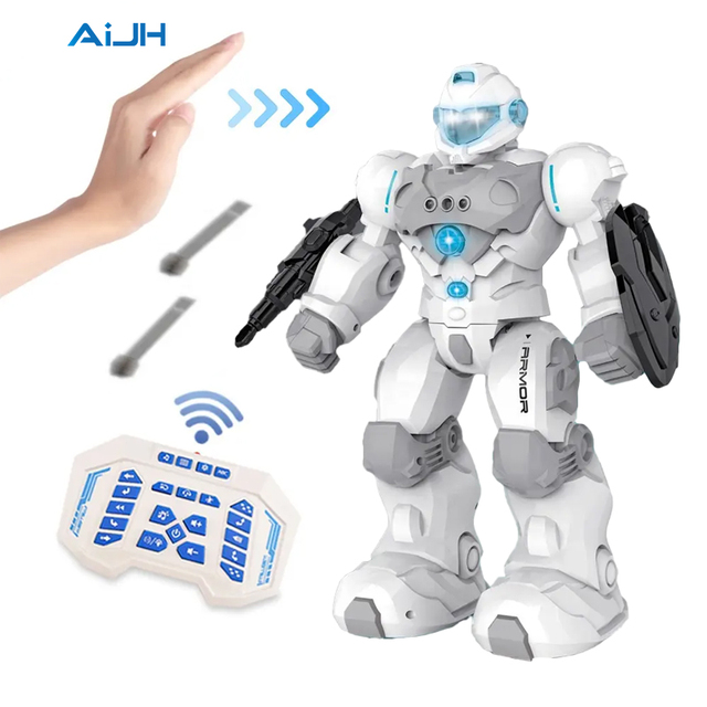 AiJH Smart Remote Control Robot With Light Music Robot Telecontrolado Auto-Demo Gesture Control Programming Robot