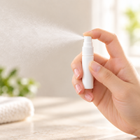 Botol Semprot 10ml Logo Kustom Putih PET Mini Atomizer Kabut Halus Wadah Sampel Parfum Plastik Kosong OEM