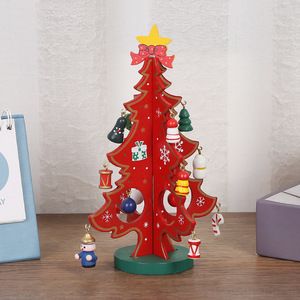 <strong>Christmas</strong> Gift 3D Wooden Modern <strong>Christmas</strong> Tree Ornament Mini Holiday Craftwork <strong>Window</strong> <strong>Display</strong> Piece - Product Image 2