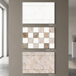 Carreaux muraux numériques en céramique à feuilles persistantes de conception personnalisée meilleure qualité couleur de la lumière 300x450mm surface brillante émaillée conception imprimée - Product Image 4