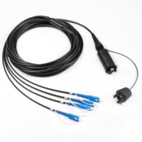 Faisceau de tambour de câble d'environnement sévère connecteur Junior étendu 2/4 noyaux prise/prise terminée cordon de raccordement à fibres optiques de champ blindé