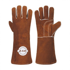 Gants de soudure en cuir ignifuges et résistants aux chocs pour travaux professionnels de soudure et d'exploitation minière - Product Image 1