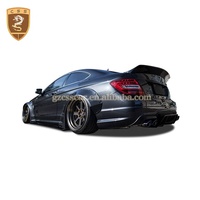 Pare-chocs de voiture LB Style Kit de carrosserie pour Mercedes Benz Classe C W204 C63 Jupes latérales en fibre de verre Spoiler Diffuseur arrière