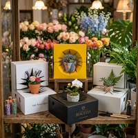 Fournitures pour fleuristes, emballages de fleurs en carton recyclables, écologiques, durables, boîtes rigides pour l'expédition de fleurs, laminage mat, vente en gros