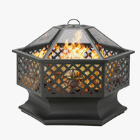 Bol à feu en métal à combustion secondaire sans fumée, décoratif sur le thème de Noël, pour fêtes de jardin du Solstice d'été et célébrations