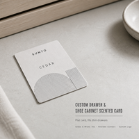 Carte parfumée pour tiroir, faible MOQ, carte en papier désodorisante personnalisée à coins arrondis pour armoire à chaussures, cartes parfumées coréennes pour la maison