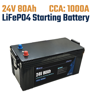 24V 80Ah LiFePO4 startbatterij - 1000CCA, overbelastingsbeveiliging, ideaal voor landbouwtractoren & mijnbouwapparatuur - Product Image 1