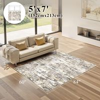 Tapis extra large moderne abstrait en polyester doux, lavable et antidérapant pour salon, chambre à coucher, décoration intérieure
