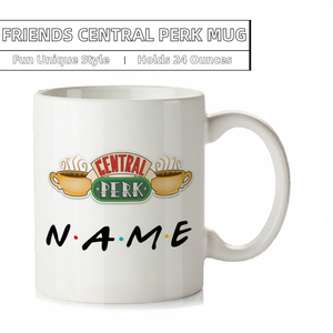 Taza de Cerámica Negra Mate de Doble Pared de 24 oz con Diseño Novedoso de Silver Buffalo Friends <span class=keywords><strong>Central</strong></span> Perk para Regalos Empresariales y Café/Sopa - Product Image 2