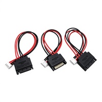 Cable de Alimentación para Disco Duro de Ordenador, OEM de Fábrica, SATA 15PIN Hembra XH 2.54, Terminal Pequeño de 4PIN, para Carcasa de Alimentación